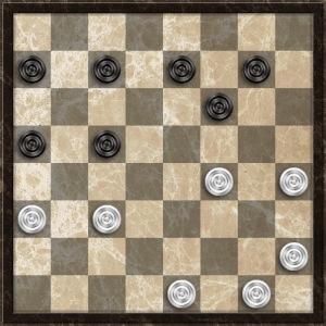 Комбинация в шашках 2