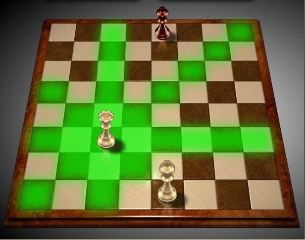 Правила игры в шахматы.  Ферзь